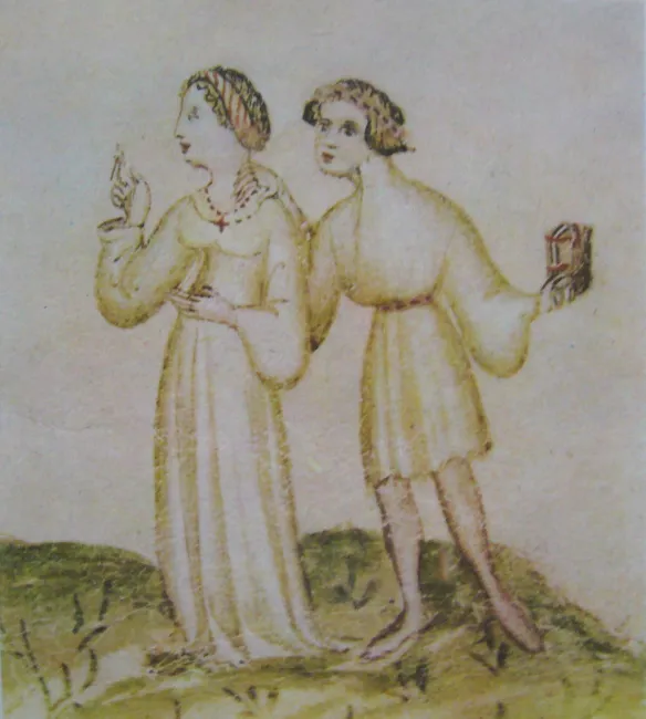 但丁神曲·第二层纵欲——保罗与法兰西斯卡中世纪画作