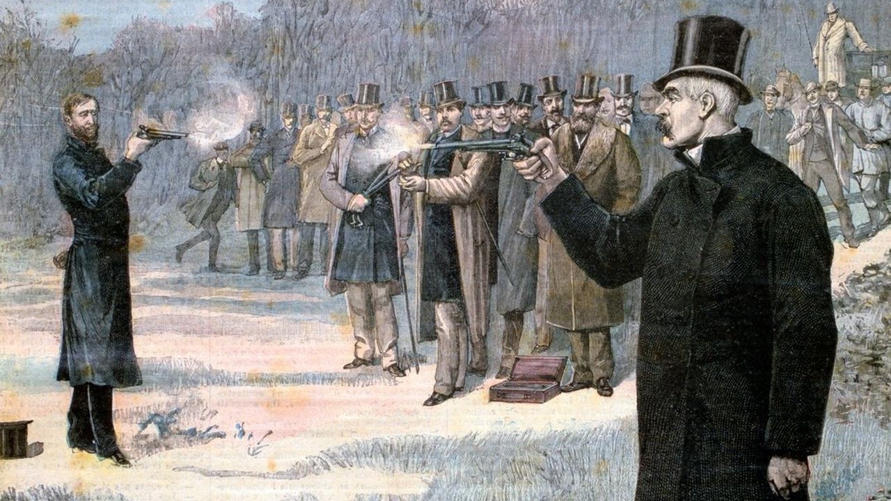 1893 年法国政治人物决斗插图