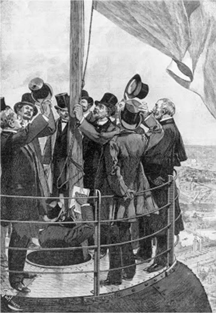 艾菲尔铁塔建设中的老照片